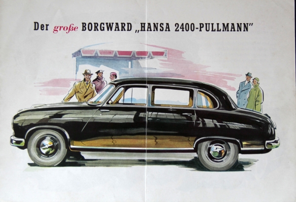Borgward Hansa 2400 Pullmann Modelprogram 1953 Carbrochure (2649)